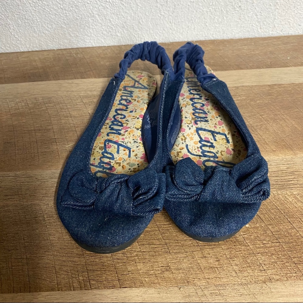 American eagle denim sandals size 8